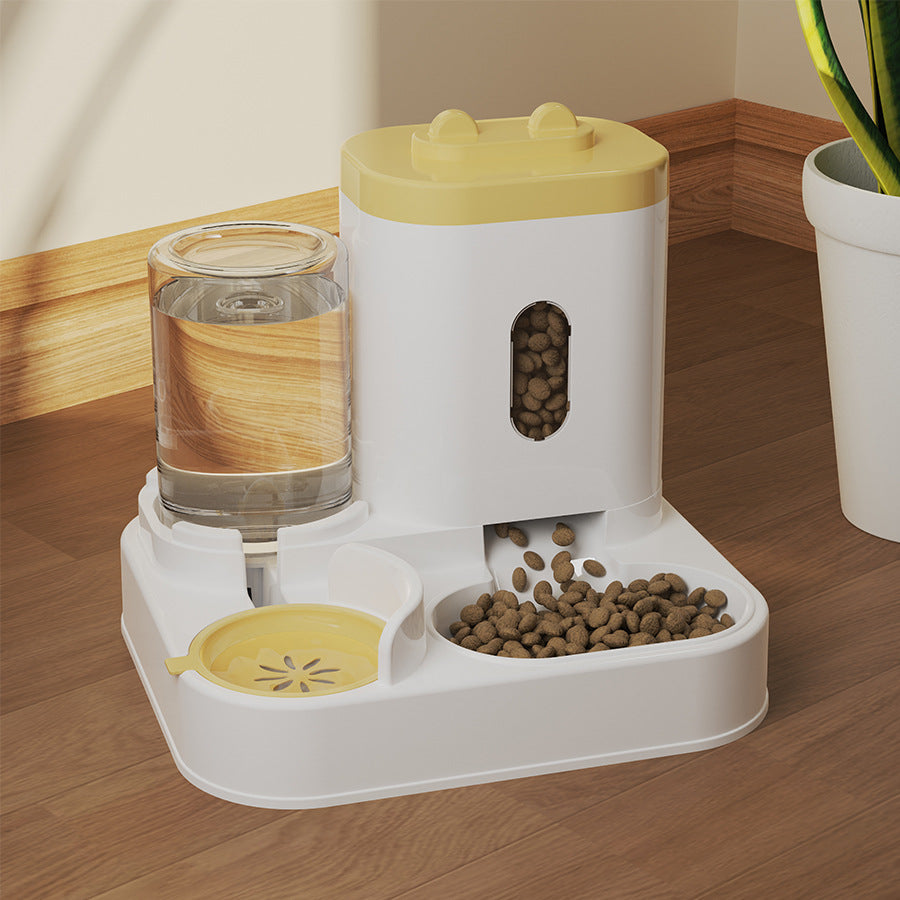 Cat food dispenser, automatic cat food feeder, integrated feeder, cat food flow circulation pet drink dispenser