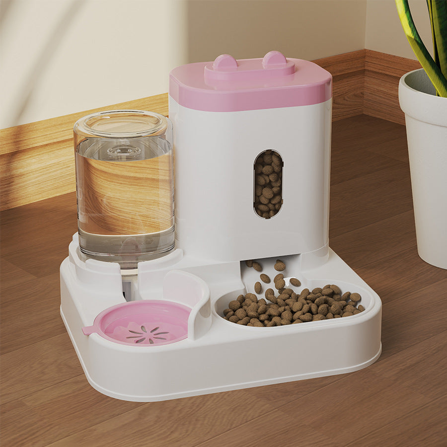 Cat food dispenser, automatic cat food feeder, integrated feeder, cat food flow circulation pet drink dispenser