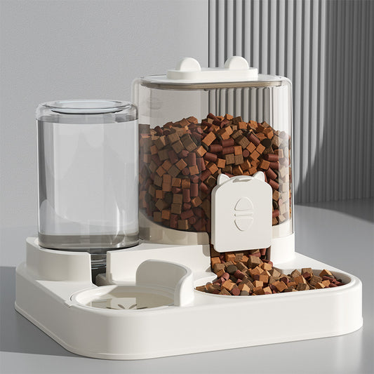 Cat food dispenser, automatic cat food feeder, integrated feeder, cat food flow circulation pet drink dispenser