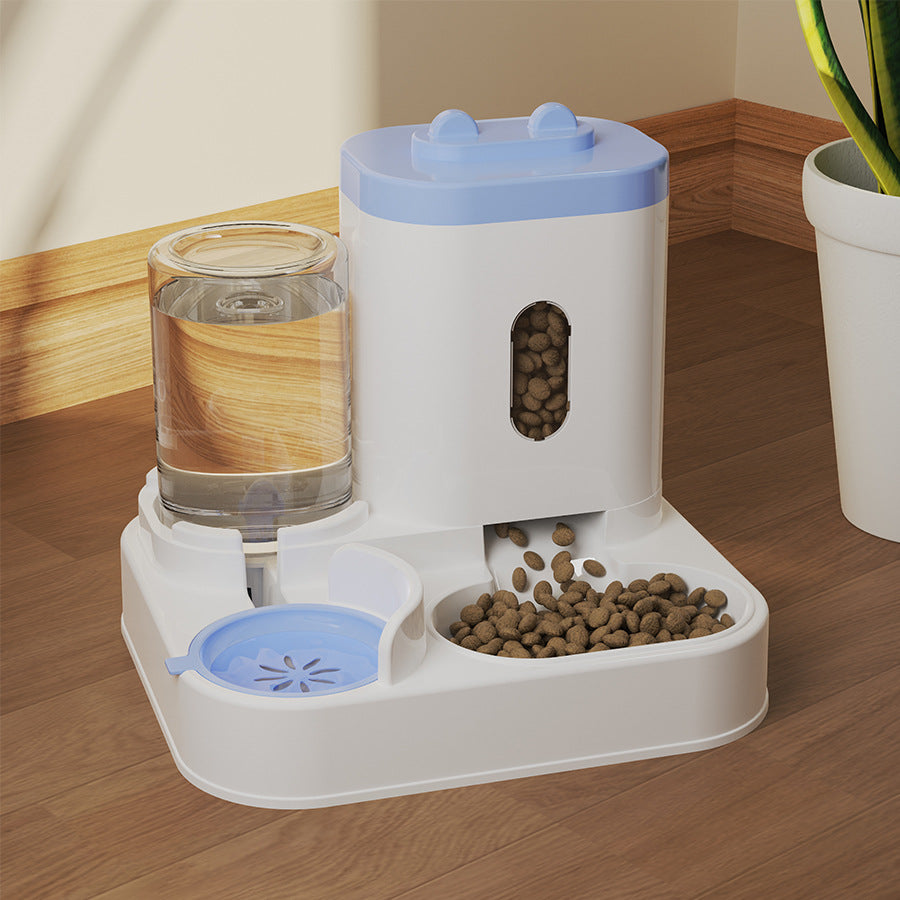 Cat food dispenser, automatic cat food feeder, integrated feeder, cat food flow circulation pet drink dispenser