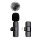 K1K9pro wireless lapel microphone Outdoor mobile phone microphone mini noise-cancelling lapel microphone
